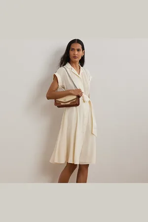 Ralph Lauren Vestido camisero de crepé con plisado