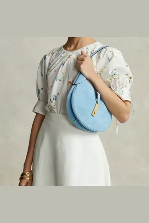 Ralph Lauren Bolso Shoulder Polo ID pequeño de ante