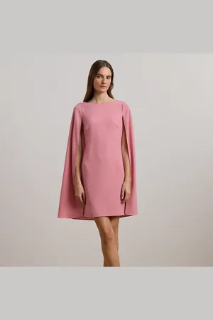 Ralph Lauren Vestido de cóctel de georgette con capa