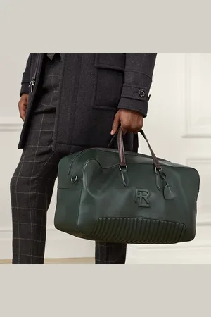 Ralph Lauren Bolsa de viaje acolchada de piel