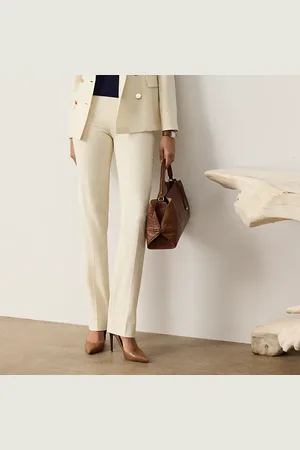 Ralph Lauren Pantalón Alandra de crepé de lana