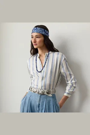 Ralph Lauren Camisa Imann de seda de morera con rayas