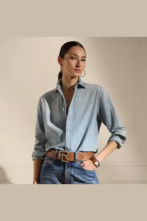 Ralph Lauren Camisa Adrien de denim de algodón