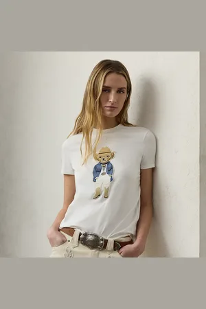 Ralph Lauren Camiseta de algodón con Polo Bear