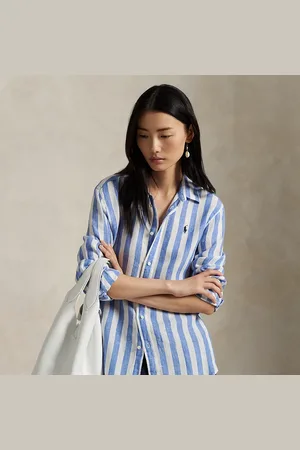 Ralph Lauren Camisa de lino Classic Fit con rayas