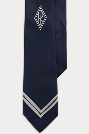 Ralph Lauren Corbata de seda repp con iniciales