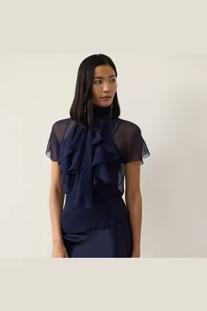 Ralph Lauren Blusa Etta de chifón lavado