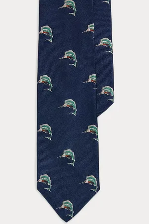 Ralph Lauren Corbata de seda con motivo de pez espada