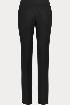 Ralph Lauren Pantalones Simone de crepé de lana