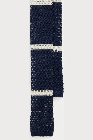 Ralph Lauren Corbata de punto de lino con rayas