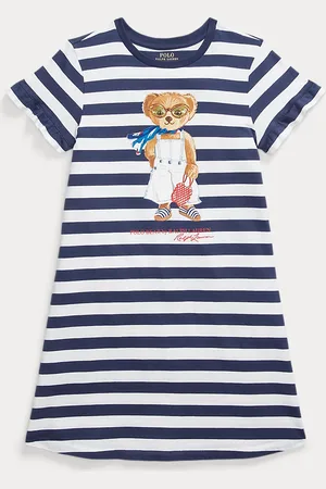Ralph Lauren Vestido camisero de algodón con rayas