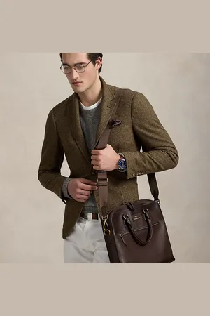 Ralph Lauren Bolso de viaje de piel granulada
