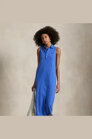 Ralph Lauren Vestido polo de algodón elástico