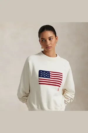 Ralph Lauren Jersey de rizo con bandera y logotipo