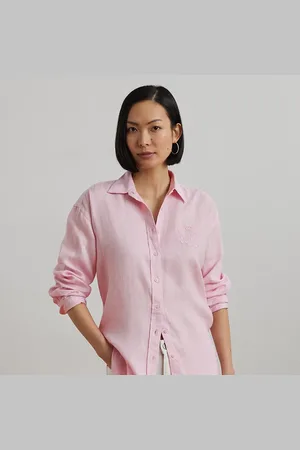 Ralph Lauren Camisa oversize de lino con logotipo