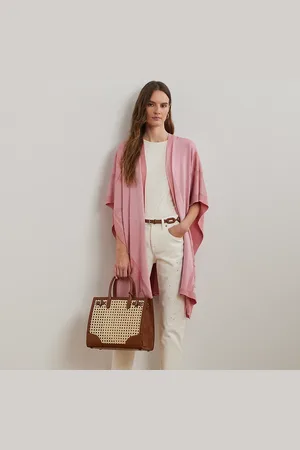 Ralph Lauren Ruana de jacquard con motivo de correaje