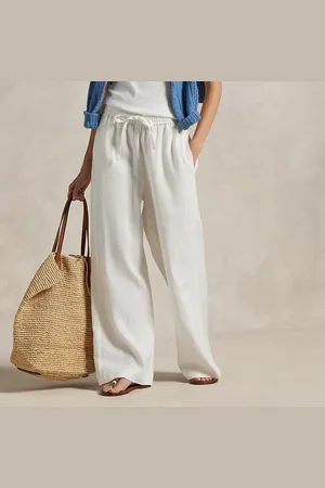 Ralph Lauren Pantalón de pernera recta de lino