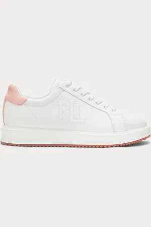 Ralph Lauren Deportiva Ainsley de piel en dos tonos