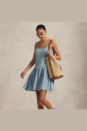 Ralph Lauren Vestido de cambray de algodón
