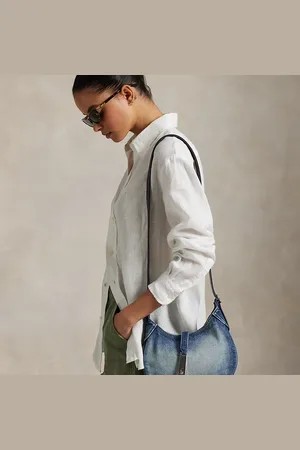 Ralph Lauren Bolso de hombro Polo ID de denim pequeño