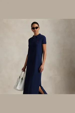 Ralph Lauren Vestido tipo polo de piqué de algodón