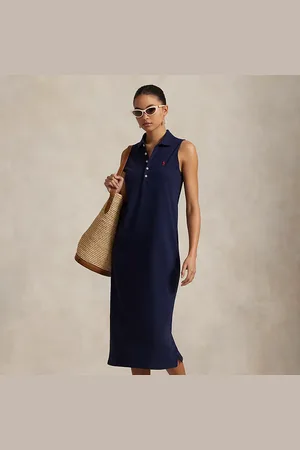 Ralph Lauren Vestido polo de algodón elástico