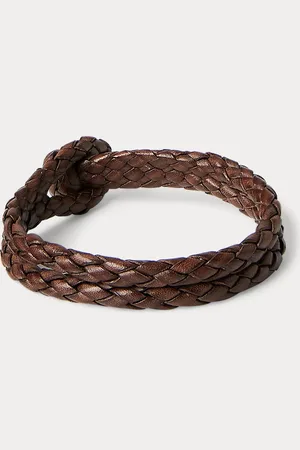 Ralph Lauren Pulsera de piel trenzada a mano