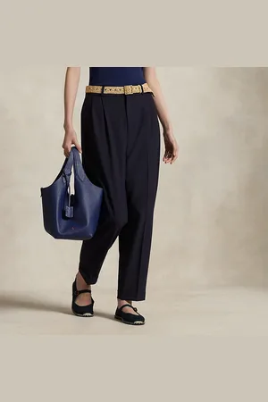 Ralph Lauren Pantalón plisado de mezcla de lana