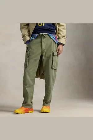 Ralph Lauren Pantalón cargo de sarga en espiga