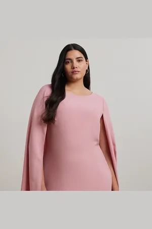 Ralph Lauren Tallas Grandes - Vestido de cóctel de georgette con capa