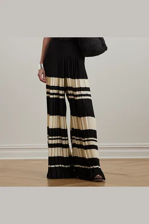 Ralph Lauren Pantalón de pernera ancha de georgette