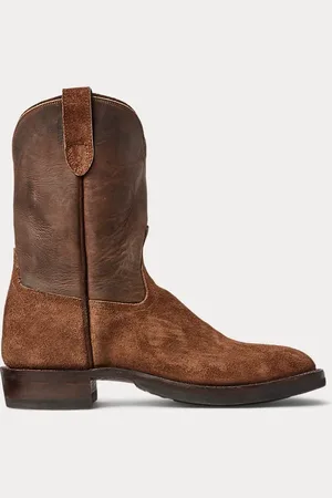 Ralph Lauren Bota de piel y cuero vuelto