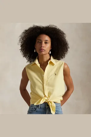 Ralph Lauren Camisa oxford de algodón sin mangas