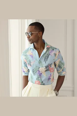 Ralph Lauren Camisa de lino con estampado de flores