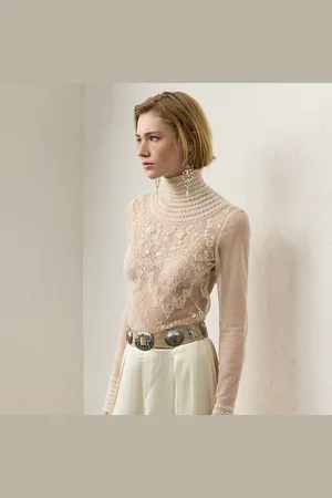 Ralph Lauren Blusa Delilah de encaje con flores