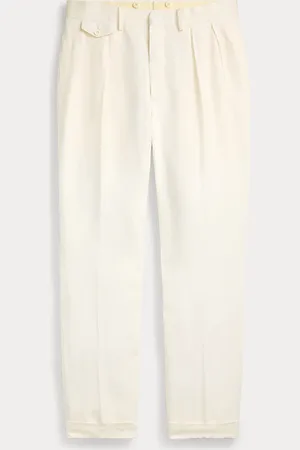 Ralph Lauren Pantalón de vestir de seda y lino