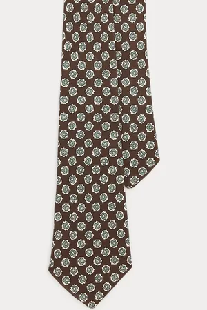 Ralph Lauren Corbata de sarga de seda vintage