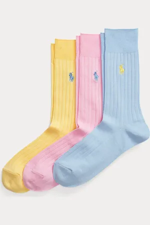 Ralph Lauren 3 pares de calcetines largos de algodón
