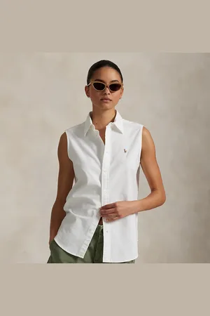 Ralph Lauren Camisa oxford de algodón sin mangas