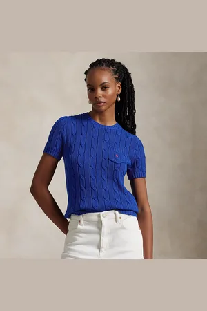 Ralph Lauren Jersey de manga corta en punto de ochos
