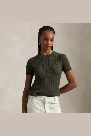Ralph Lauren Jersey de manga corta en punto de ochos