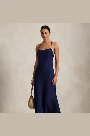 Ralph Lauren Vestido evasé de lino sin mangas