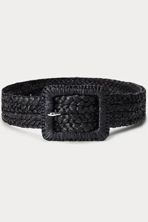 Ralph Lauren Cinturón ancho de rafia