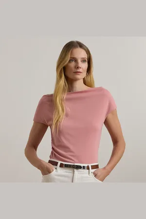 Ralph Lauren Top de punto con escote asimétrico
