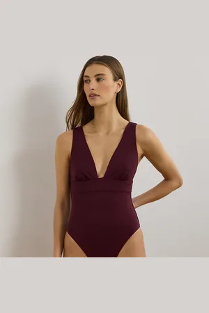 Ralph Lauren Bañador con escote de pico y banda