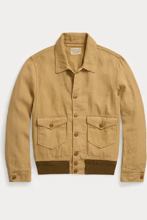 Ralph Lauren Chaqueta de loneta de algodón y lino
