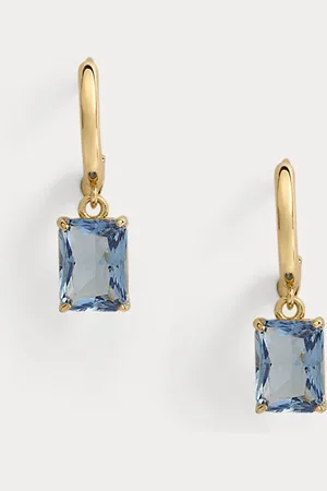 Ralph Lauren Pendientes de aro largos bañados en oro