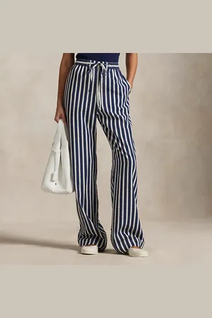 Ralph Lauren Pantalón de pernera ancha con seda