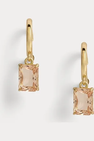 Ralph Lauren Pendientes de aro largos bañados en oro