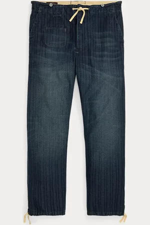 Ralph Lauren Pantalón índigo de punto con cordón